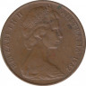 Монета. Австралия. 2 цента 1982 год. ав.