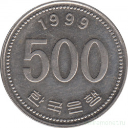 Монета. Южная Корея. 500 вон 1999 год. 