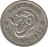 Монета. Австралия. 1 шиллинг 1953 год. ав