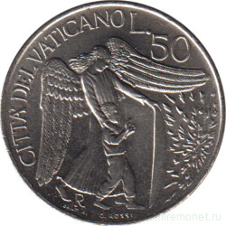 Монета. Ватикан. 50 лир 1996 год. Ангел-хранитель.