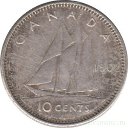 Монета. Канада. 10 центов 1962 год.