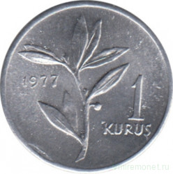 Монета. Турция. 1 куруш 1977 год.