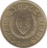 Монета. Кипр. 20 центов 2001 год. ав.