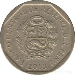 Монета. Перу. 50 сентимо 2013 год.