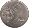 Монета. Чехословакия. 2 кроны 1991 год. рев.