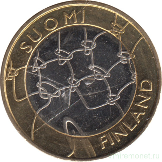 Монета. Финляндия. 5 евро 2011 год. Исторические регионы Финляндии. Аланды.
