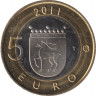 Монета. Финляндия. 5 евро 2011 год. Исторические регионы Финляндии. Аланды. рев.