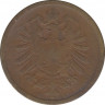 Монета. Германия (Германская империя 1871-1922). 2 пфеннига 1875 год. (C). рев.