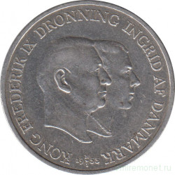 Монета. Дания. 2 кроны 1953 год.  Кампания против туберкулёза в Гренландии.
