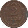 Монета. Венгрия. 2 филлера 1931 год. рев.