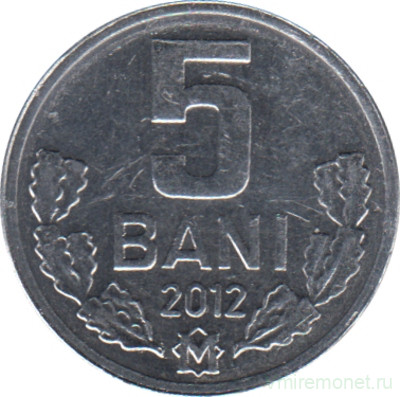Монета. Молдова. 5 баней 2012 год.