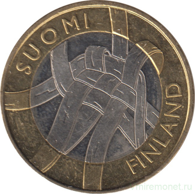 Монета. Финляндия. 5 евро 2011 год. Исторические регионы Финляндии. Карелия.