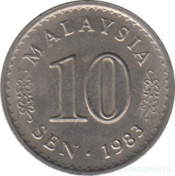 Монета. Малайзия. 10 сен 1983 год.