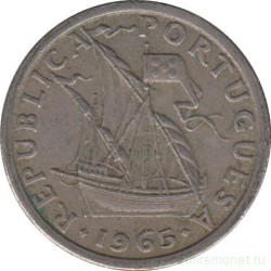Монета. Португалия. 2,5 эскудо 1965 год.
