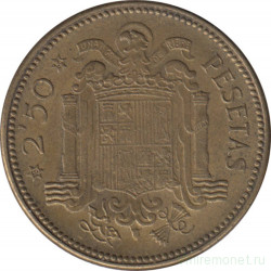 Монета. Испания. 2,5 песеты 1954 (1953) год.