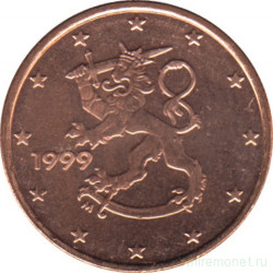 Монета. Финляндия. 1 цент 1999 год.