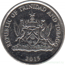 Монета. Тринидад и Тобаго. 10 центов 2015 год.