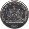 Монета. Тринидад и Тобаго. 10 центов 2015 год. ав.