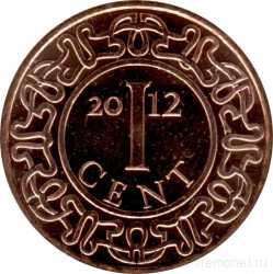 Монета. Суринам. 1 цент 2012 год.