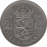 Монета. Нидерланды. 2.5 гульдена 1969 год. (рыба). ав.