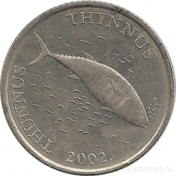 Монета. Хорватия. 2 куны 2002 год.