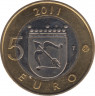 Монета. Финляндия. 5 евро 2011 год. Исторические регионы Финляндии. Савония. рев.