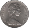Монета. Багамские острова. 25 центов 1966 год. рев.