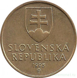 Монета. Словакия. 1 крона 1995 год.