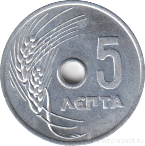 Монета. Греция. 5 лепт 1954 год.