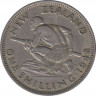 Монета. Новая Зеландия. 1 шиллинг 1948 год. ав.