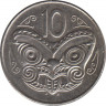 Монета. Новая Зеландия. 10 центов 2002 год. рев.
