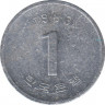 Монета. Южная Корея. 1 вона 1983 год. ав.