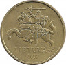 Аверс.Монета. Литва. 20 центов 2007 год.