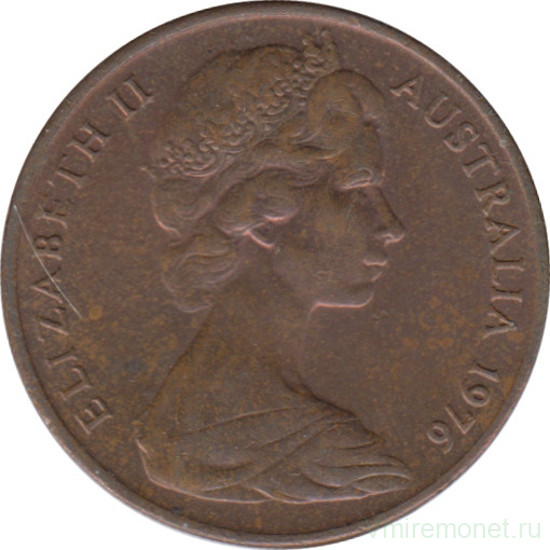 Монета. Австралия. 2 цента 1976 год.