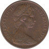 Монета. Австралия. 2 цента 1976 год. ав.