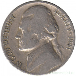 Монета. США. 5 центов 1941 год.