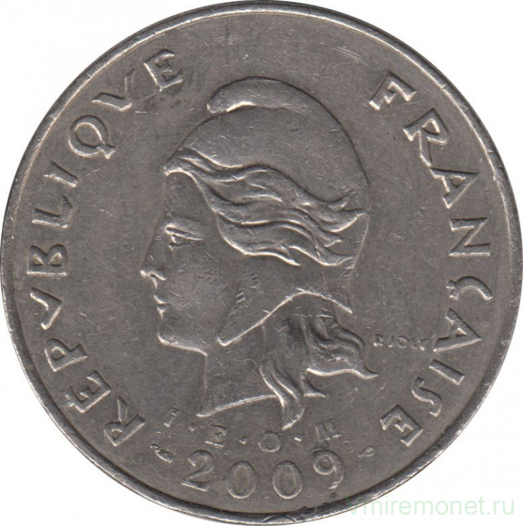 Монета. Новая Каледония. 50 франков 2009 год.