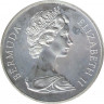 Монета. Бермудские острова. 1 доллар 1972 год. Королевская серебряная свадьба. Ag 925. рев.