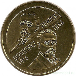 Монета. Польша. 2 злотых 1996 год. Генрик Сенкевич.