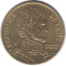 Монета. Чили. 10 песо 2010 год. Без метки "R.Thenot" на плече.