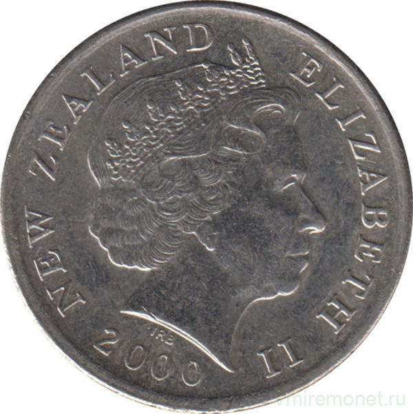 Монета. Новая Зеландия. 10 центов 2000 год.