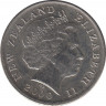 Монета. Новая Зеландия. 10 центов 2000 год. ав.