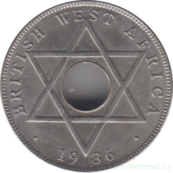 Монета. Британская Западная Африка. 1/2 пенни 1936 год. Эдвард VIII. KN.