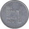 Монета. Южная Корея. 1 вона 1979 год. ав.