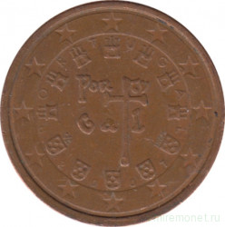 Монета. Португалия. 2 цента 2007 год.