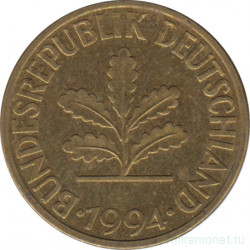 Монета. ФРГ. 10 пфеннигов 1994 год. Монетный двор - Берлин (А).