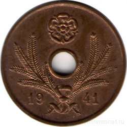 Монета. Финляндия. 5 пенни 1941 год.