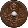 Монета. Финляндия. 5 пенни 1941 год. ав