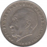 Монета. ФРГ. 2 марки 1974 год. Конрад Аденауэр. Монетный двор - Гамбург (J). ав.