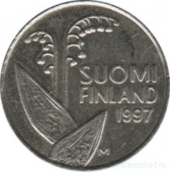 Монета. Финляндия. 10 пенни 1997 год.